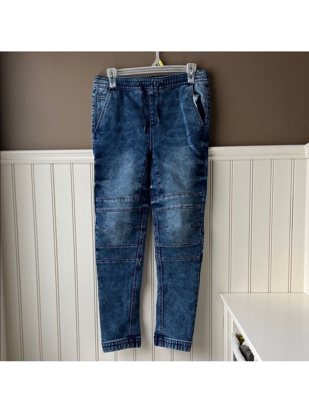 Zoo York Dark Wash Denim Joggers Boys Size 15/16 - Picture 9 of 9